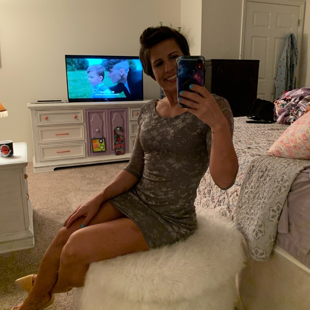 Very sexy 3/4 sleeve lace dress